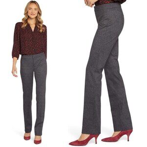 Nydj Slim Fit Ponte Trousers In Mondo Herringbone Size 18